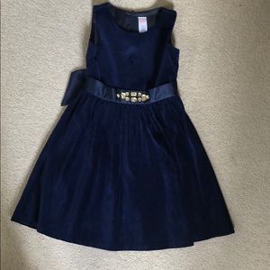 Beautiful navy blue velvet Gymboree dress